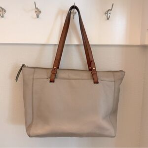 Fossil Rachel Tote Bag- taupe/ brown leather